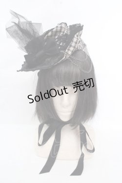 画像1: ALICE and the PIRATES / トリックマスターチェックミニハット  ベージュ O-26-03-14-048-PA-AC-OW-OS