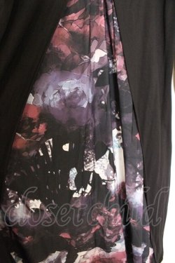 画像3: NieR Clothing / BACK ROSEマキシ丈ワンピース  ブラック×アーティステックローズ柄 O-26-03-14-1033-PU-OP-IG-OS