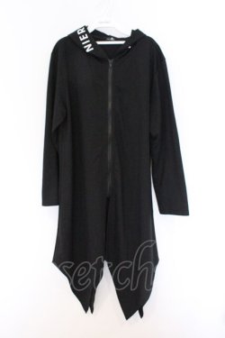 画像1: NieR Clothing / プリントロングパーカー  ブラック O-26-03-14-1035-PU-TO-IG-OS