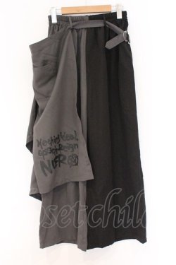画像1: NieR Clothing / フラップ付きパンツ  グレー×ブラック O-26-03-14-1036-PU-PA-IG-OS
