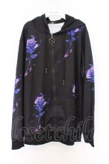 画像1: NieR Clothing / 転写ZIPパーカー  ブラック ローズブルー O-26-03-14-1037-PU-TO-IG-OS (1)