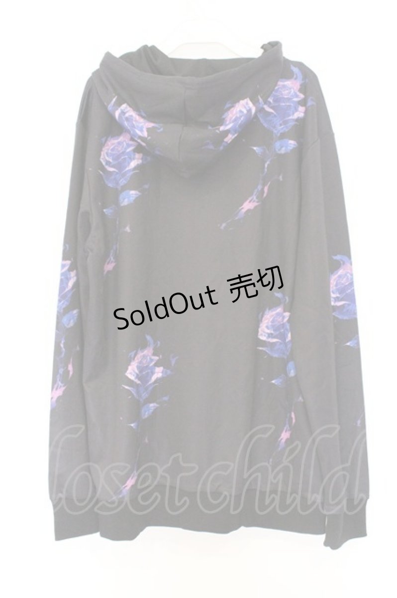 画像3: NieR Clothing / 転写ZIPパーカー  ブラック ローズブルー O-26-03-14-1037-PU-TO-IG-OS (3)