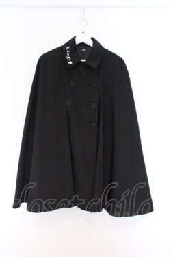 画像1: NieR Clothing / 高品質CAPE COAT コート  ブラック O-26-03-14-1040-PU-JA-IG-OS