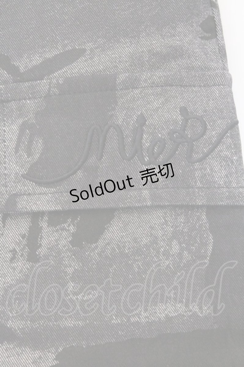 画像2: NieR Clothing / デニム調パンツ F ブラック O-26-03-14-1004-PU-PA-OW-OS (2)