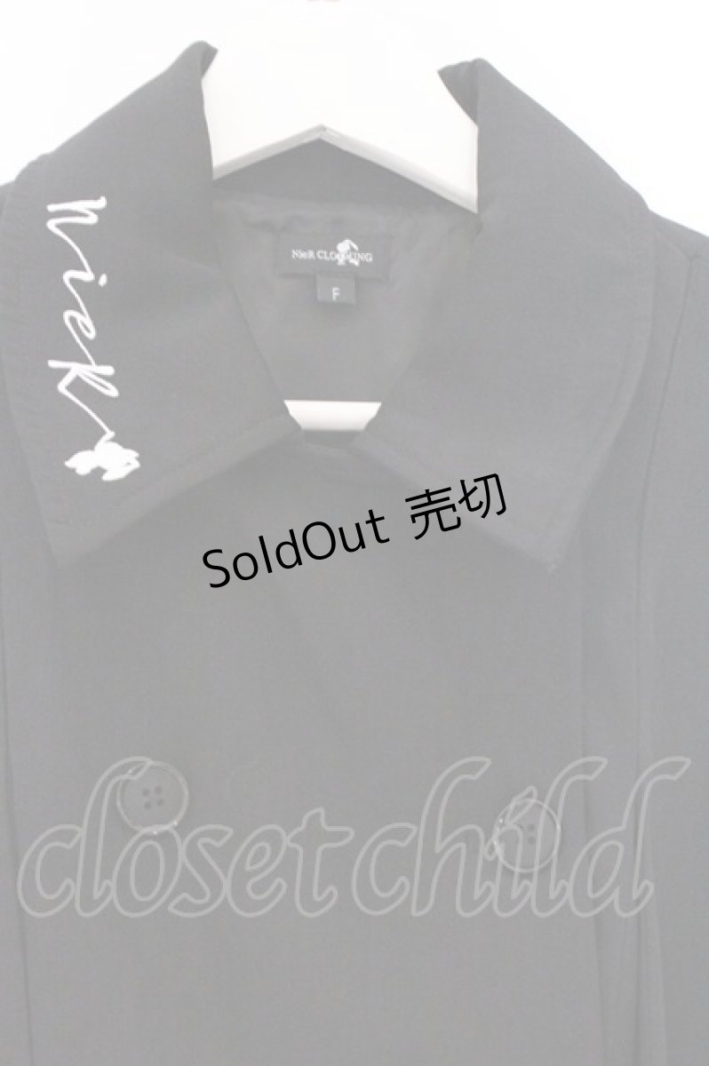 画像2: NieR Clothing / 高品質CAPE COAT コート  ブラック O-26-03-14-1040-PU-JA-IG-ZTC066 (2)