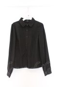 NieR Clothing / 丸襟ブラウス  ブラック O-26-03-14-1041-PU-BL-IG-OS