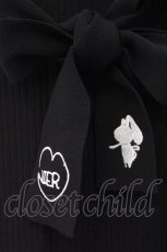 画像2: NieR Clothing / NO SLEEVE RIB KNIT ワンピース  ブラック O-26-03-14-1043-PU-OP-IG-OS (2)