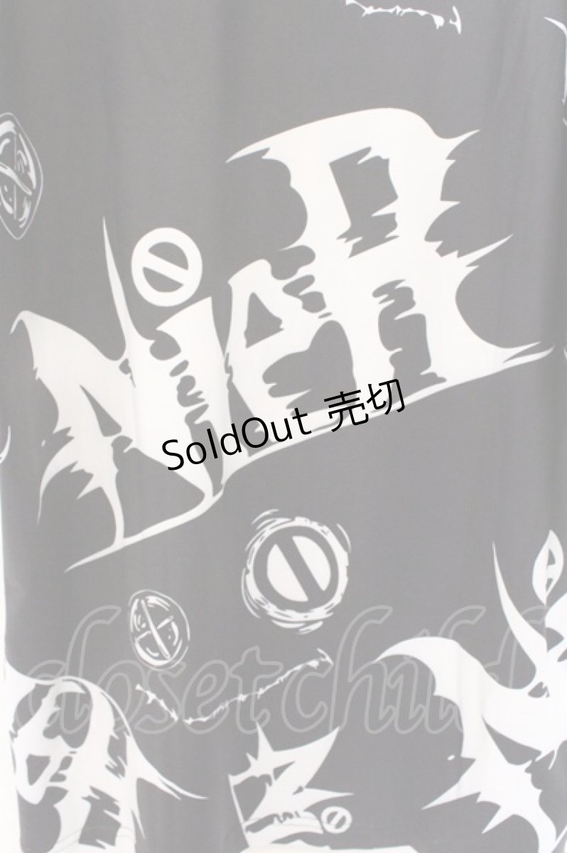 画像2: NieR Clothing / プリントカットソー  ブラック×ホワイト O-26-03-14-1045-PU-TO-IG-OS (2)