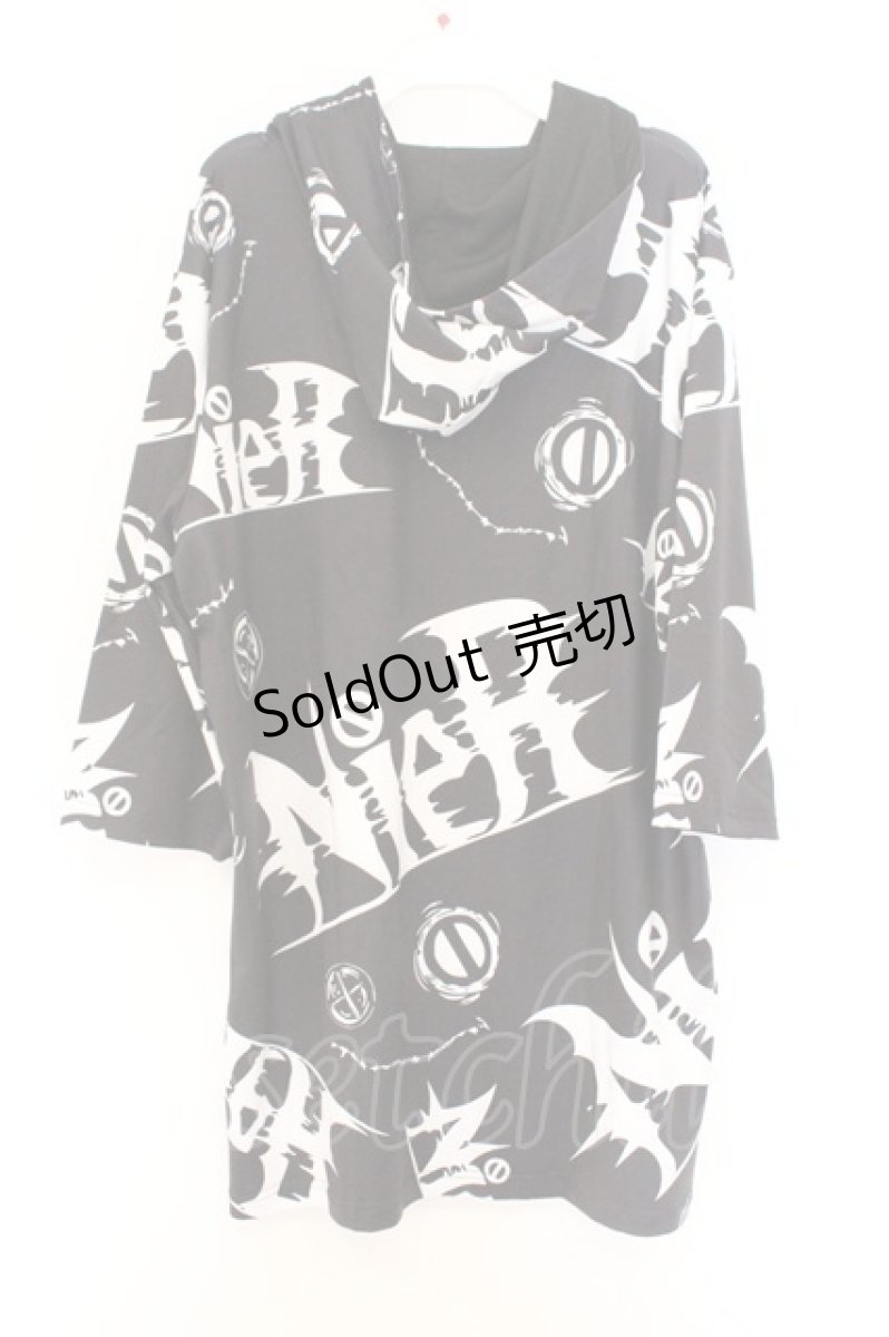 画像3: NieR Clothing / プリントカットソー  ブラック×ホワイト O-26-03-14-1045-PU-TO-IG-OS (3)