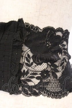 画像2: MARBLE / コルセット型フェミニンレースベルト  ブラック O-26-03-14-1048-GO-ZA-IG-OS