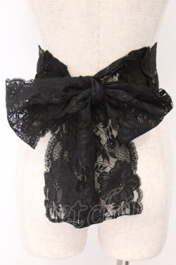 画像3: MARBLE / コルセット型フェミニンレースベルト  ブラック O-26-03-14-1048-GO-ZA-IG-OS