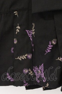 画像2: h.naoto Blood / バタフライ刺繍プリーツジャケット  ブラック×パープル O-26-03-14-1049-HN-JA-IG-OS