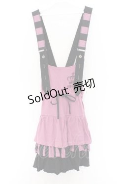 画像1: ALGONQUINS / ティアードカット吊りスカート  パープル×ブラック O-26-03-14-1050-AL-OP-IG-OS