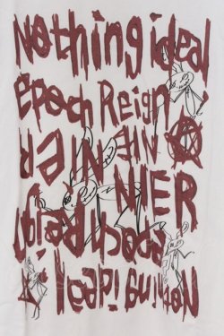 画像2: NieR Clothing / 総柄転写カットソー XL ホワイト 英字ロゴレッド O-26-03-14-1005-PU-TO-IG-OS