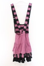 画像3: ALGONQUINS / ティアードカット吊りスカート  パープル×ブラック O-26-03-14-1050-AL-OP-IG-OS (3)