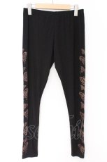 画像1: ALGONQUINS / バタフライプリントレギンス  ブラック×ブラウン O-26-03-14-1051-AL-PA-IG-OS (1)