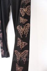 画像2: ALGONQUINS / バタフライプリントレギンス  ブラック×ブラウン O-26-03-14-1051-AL-PA-IG-OS (2)