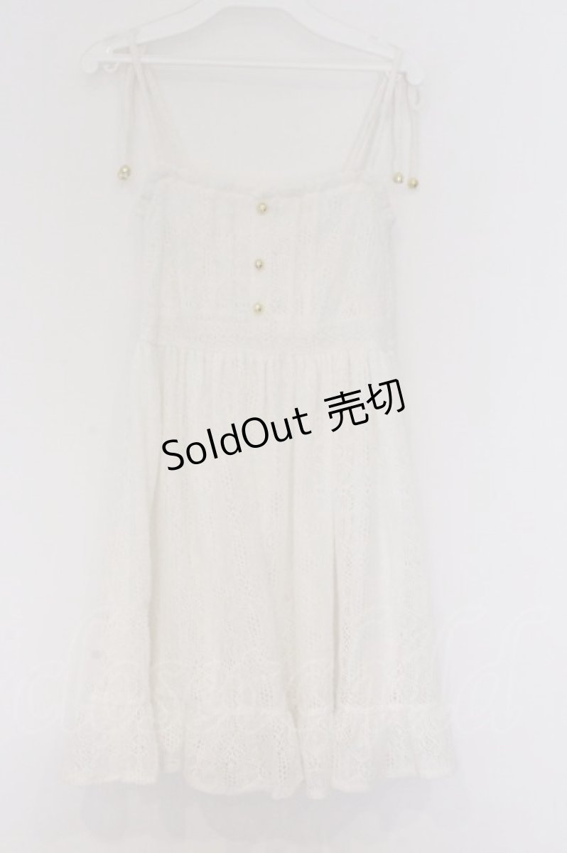 画像1: LIZ LISA / 起毛レースキャミワンピース  シロ O-26-03-14-1056-LO-OP-IG-OS (1)