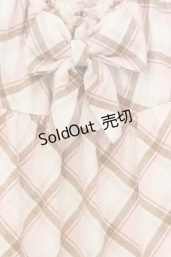 画像2: LIZ LISA / チェックパフスリーブワンピース  ピンク×オフシロ O-26-03-14-1058-LO-OP-IG-OS