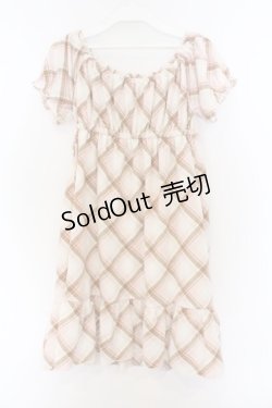 画像3: LIZ LISA / チェックパフスリーブワンピース  ピンク×オフシロ O-26-03-14-1058-LO-OP-IG-OS