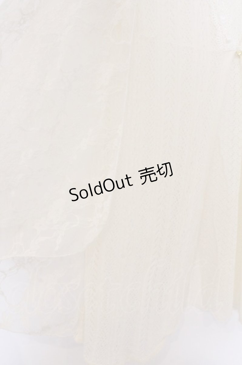 画像2: axes femme / 透かし編みレーシートッパー M 生成り O-26-03-14-1059-AX-TO-IG-OS (2)