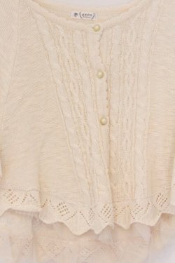 画像2: axes femme / BACKリボンケープ M アイボリー O-26-03-14-1060-AX-TO-IG-OS