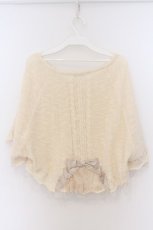 画像3: axes femme / BACKリボンケープ M アイボリー O-26-03-14-1060-AX-TO-IG-OS (3)