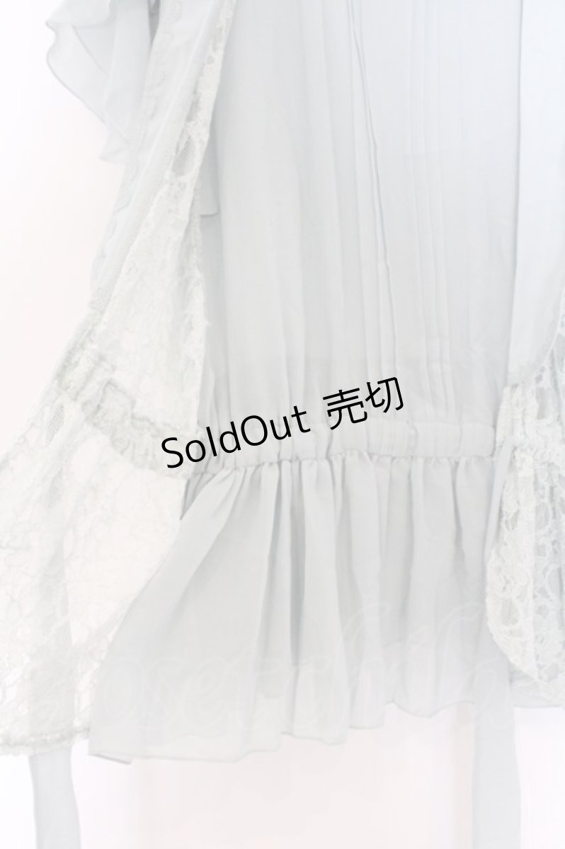 画像2: axes femme / レースベストレイヤード風ブラウス M ミント O-26-03-14-1061-AX-BL-IG-OS (2)