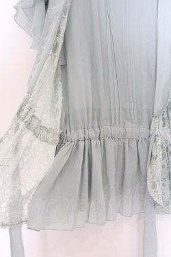 画像2: axes femme / レースベストレイヤード風ブラウス M ミント O-26-03-14-1061-AX-BL-IG-OS