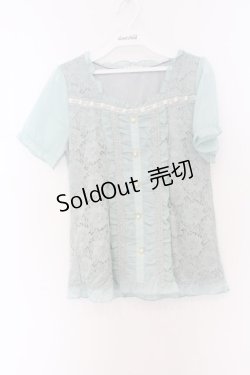 画像1: axes femme / 総レースビスチェ風プルオーバー M ミント O-26-03-14-1062-AX-TO-IG-OS