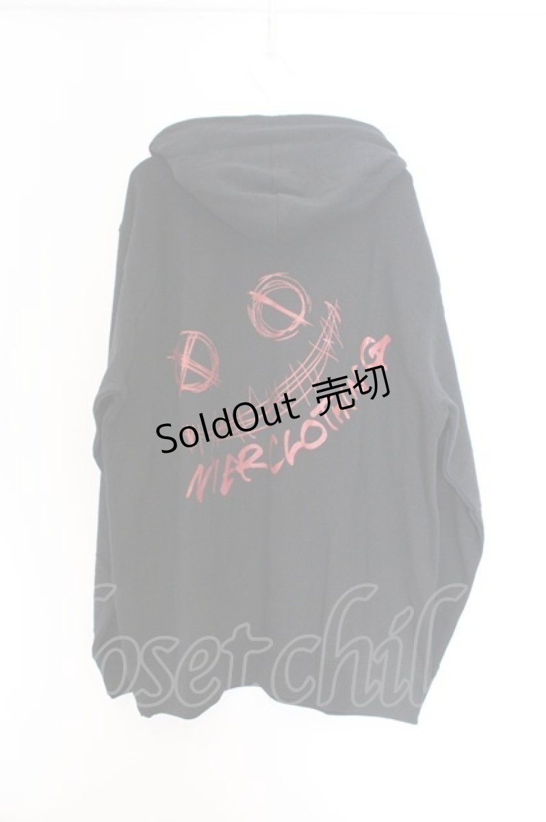 画像3: NieR Clothing / プリントパーカー 2XL ブラック×レッドフェイスプリント O-26-03-14-1006-PU-TO-IG-ZT484 (3)