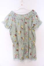 画像3: axes femme / フルーツ柄チュニック  ミント O-26-03-14-1063-AX-TO-IG-OS (3)