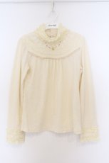 画像1: axes femme / ビジューデザインカットソー M 生成り O-26-03-14-1064-AX-TO-IG-OS (1)