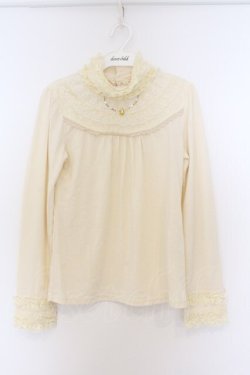 画像1: axes femme / ビジューデザインカットソー M 生成り O-26-03-14-1064-AX-TO-IG-OS