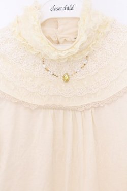 画像2: axes femme / ビジューデザインカットソー M 生成り O-26-03-14-1064-AX-TO-IG-OS