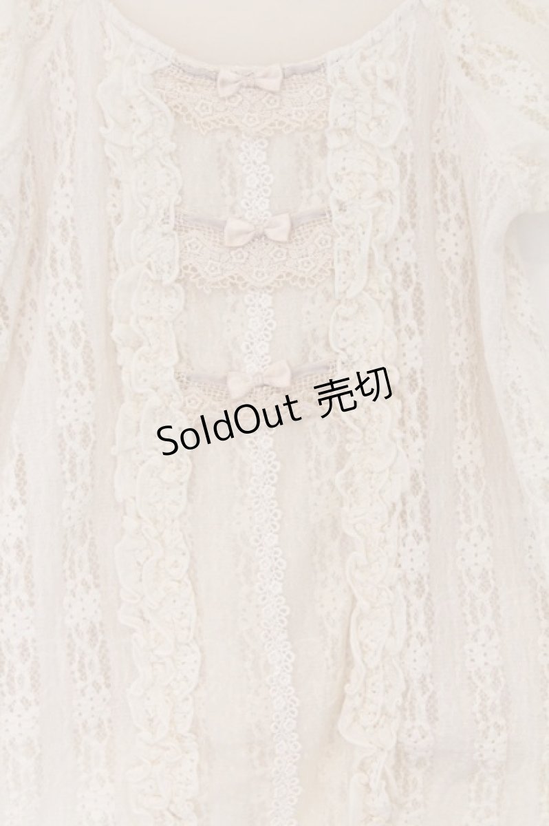 画像2: axes femme / 総レースリボン使いプルオーバー M アイボリー O-26-03-14-1065-AX-TO-IG-OS (2)