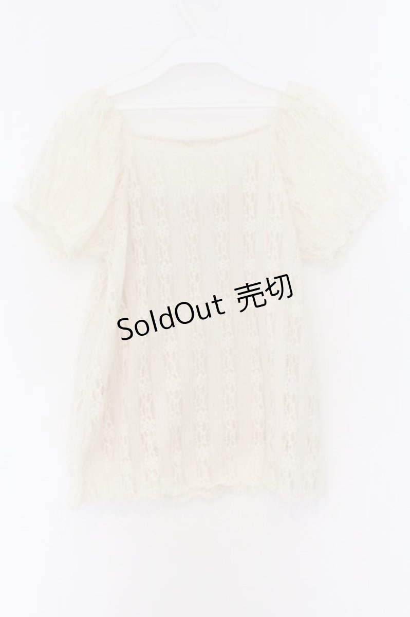 画像3: axes femme / 総レースリボン使いプルオーバー M アイボリー O-26-03-14-1065-AX-TO-IG-OS (3)