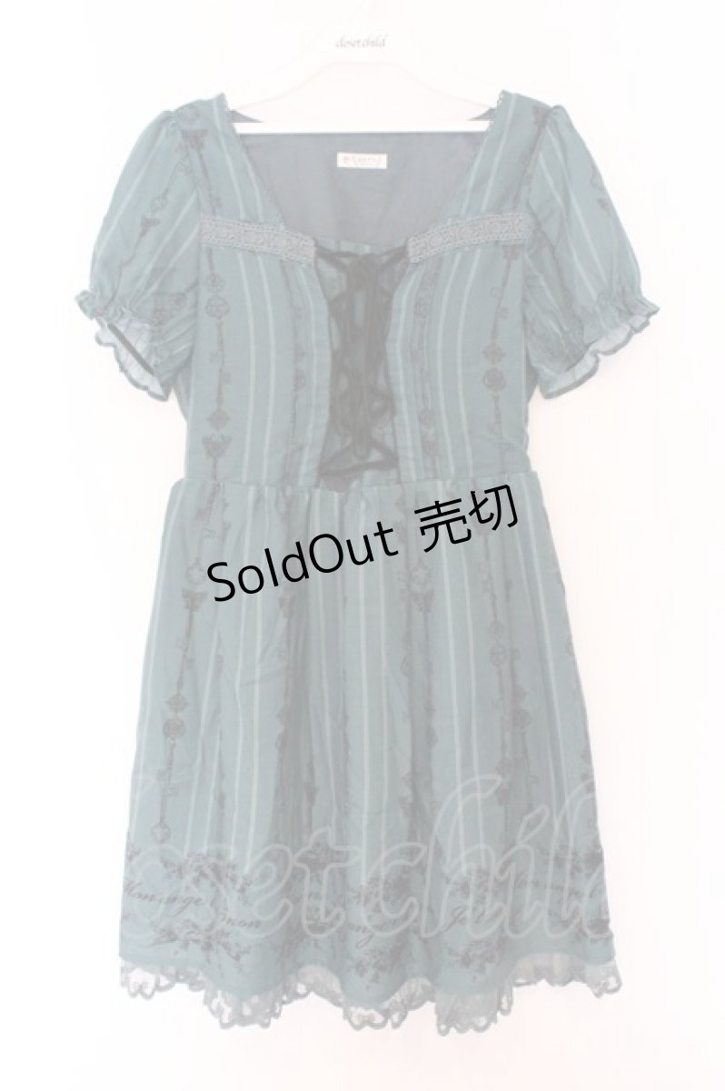 画像1: axes femme / 鍵プリントジャンパースカート M グリーン O-26-03-14-1066-AX-OP-IG-OS (1)