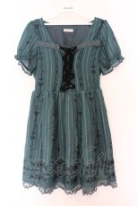 画像1: axes femme / 鍵プリントジャンパースカート M グリーン O-26-03-14-1066-AX-OP-IG-OS (1)