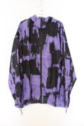NieR Clothing / 転写ZIPパーカー F パープル×ブラック O-26-03-14-1007-PU-TO-IG-OS