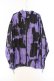 画像1: NieR Clothing / 転写ZIPパーカー F パープル×ブラック O-26-03-14-1007-PU-TO-IG-OS (1)