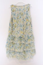 画像3: axes femme / 花柄シフォンワンピース M ベージュ×ブルー O-26-03-14-1068-AX-OP-IG-OS (3)