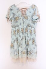 画像3: axes femme / 花柄アコーディオンプリーツチュニック M ミント O-26-03-14-1070-AX-TO-IG-OS (3)