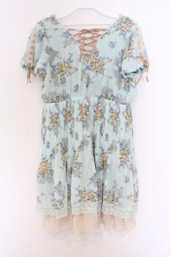 画像3: axes femme / 花柄アコーディオンプリーツチュニック M ミント O-26-03-14-1070-AX-TO-IG-OS