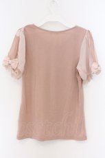 画像3: axes femme / ドットチュール切替シフォン袖プルオーバー M ピンク O-26-03-14-1072-AX-TO-IG-OS (3)