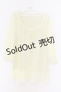 axes femme / シフォンスリーブチュニック M イエロー O-26-03-14-1073-AX-TO-IG-OS