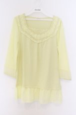 画像1: axes femme / シフォンスリーブチュニック M イエロー O-26-03-14-1073-AX-TO-IG-OS (1)