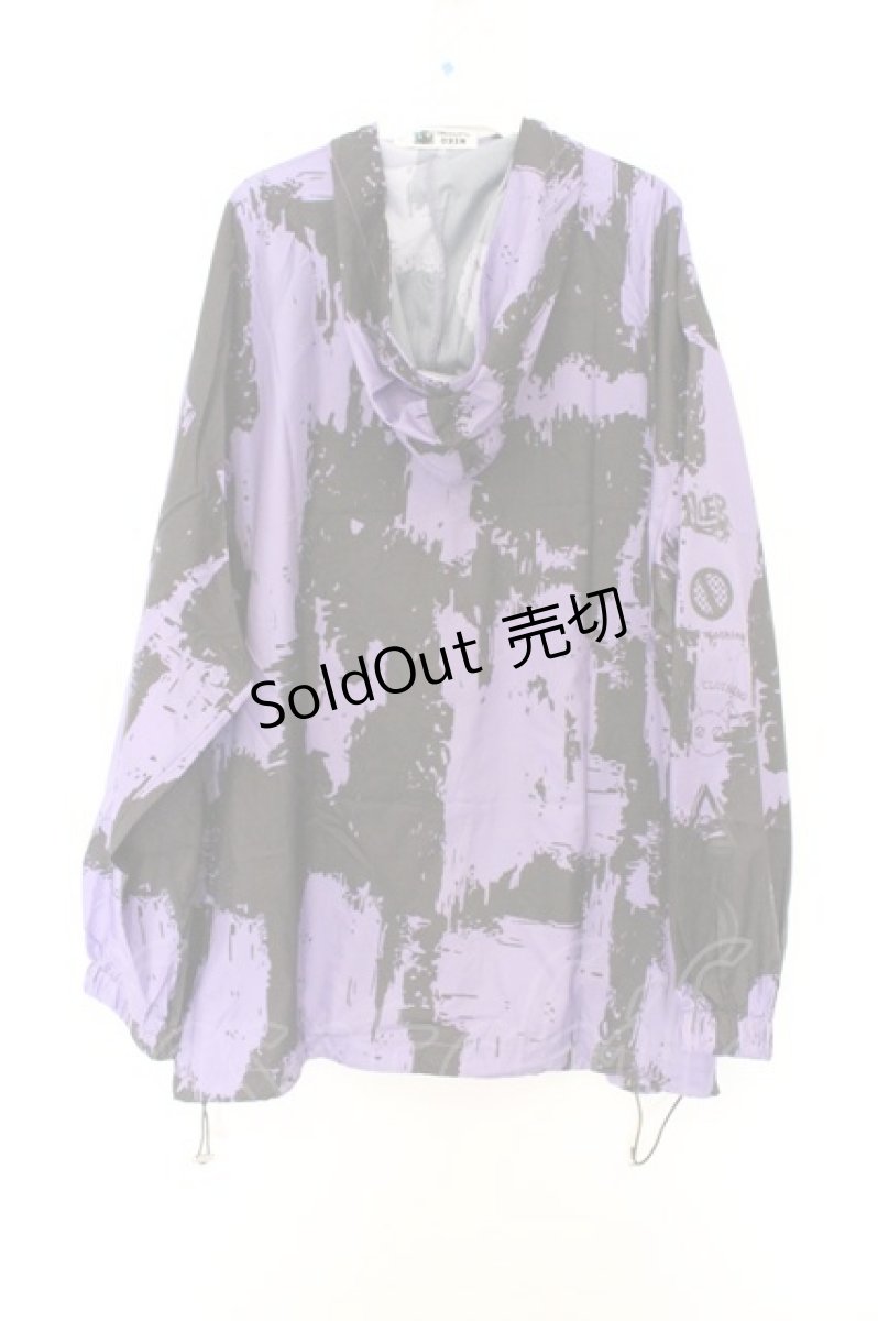 画像3: NieR Clothing / 転写ZIPパーカー F パープル×ブラック O-26-03-14-1007-PU-TO-IG-OS (3)