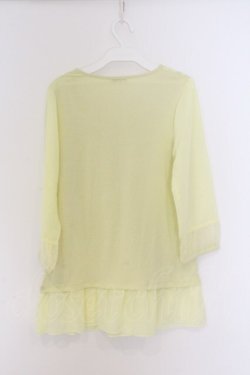 画像3: axes femme / シフォンスリーブチュニック M イエロー O-26-03-14-1073-AX-TO-IG-OS