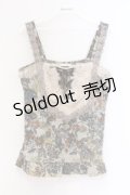 axes femme / 花柄トップス M ベージュ O-26-03-14-1074-AX-TO-IG-OS